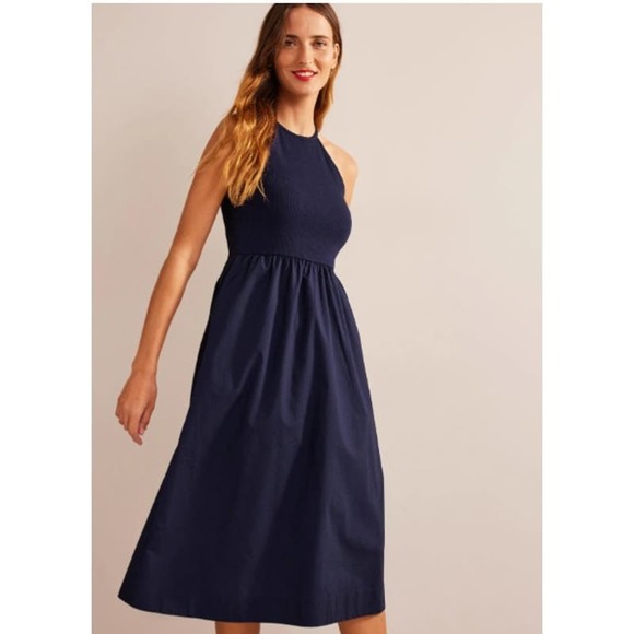 Boden Navy Midi Dress - Picture 2 of 7